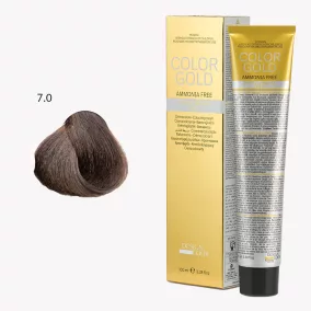   DESIGN LOOK - Color Gold - 7.0 Ammóniamentes Krémhajfesték Arannyal 100ml