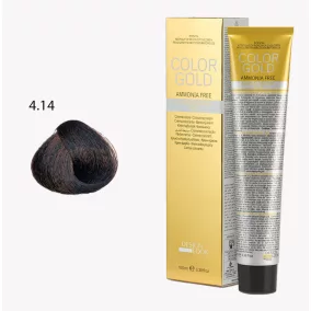   DESIGN LOOK - Color Gold - 4.14 Ammóniamentes Krémhajfesték Arannyal 100ml